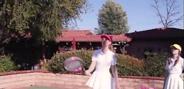  Hot Teen BFFs Fucked Hard By Their Tennis Coach